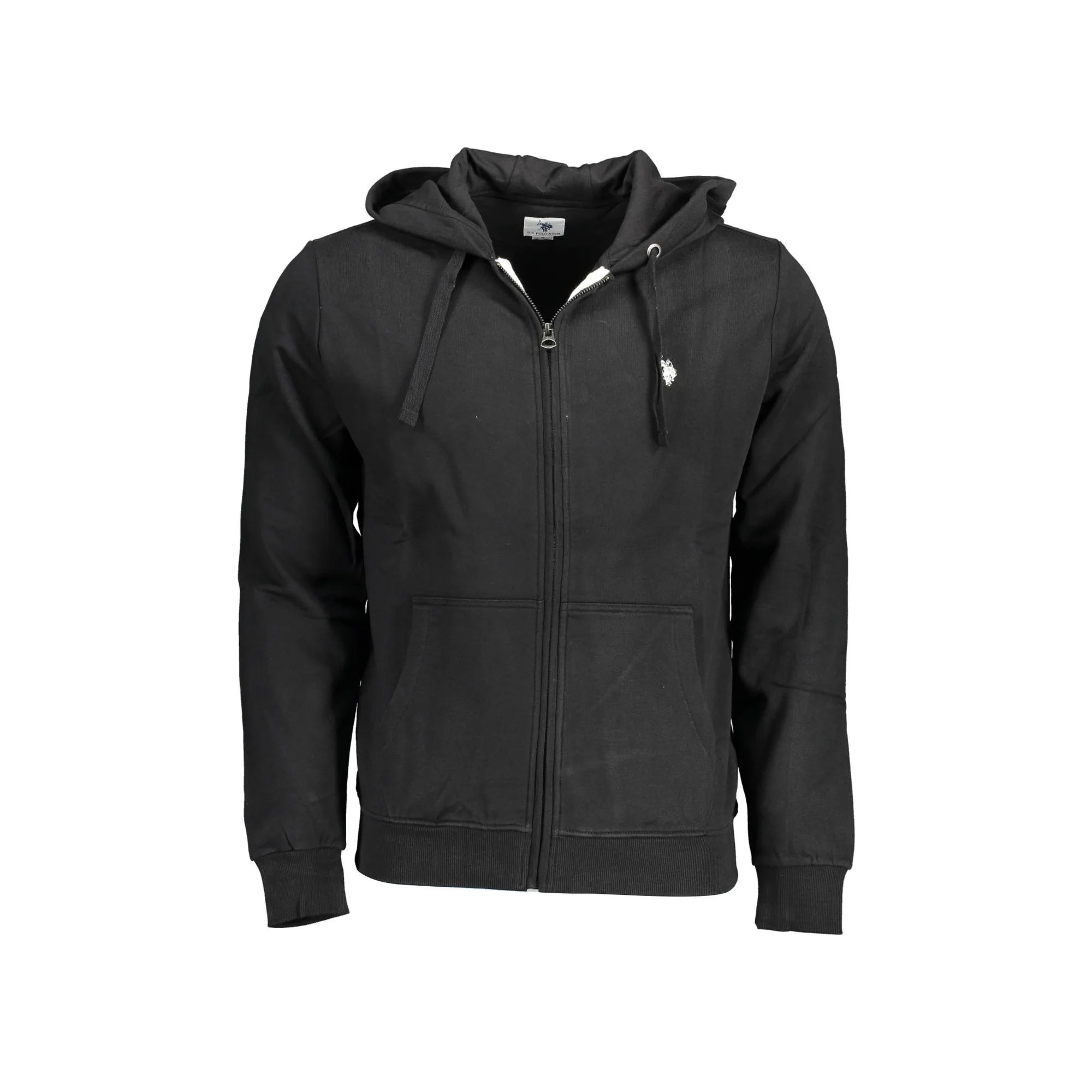U.S. POLO FELPA CON ZIP UOMO NERO