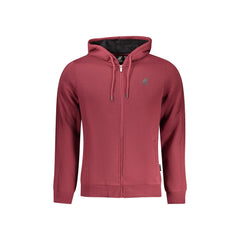U.S. Grand Hoodie Heren Rood met Ritssluiting Fleece Zak Logo