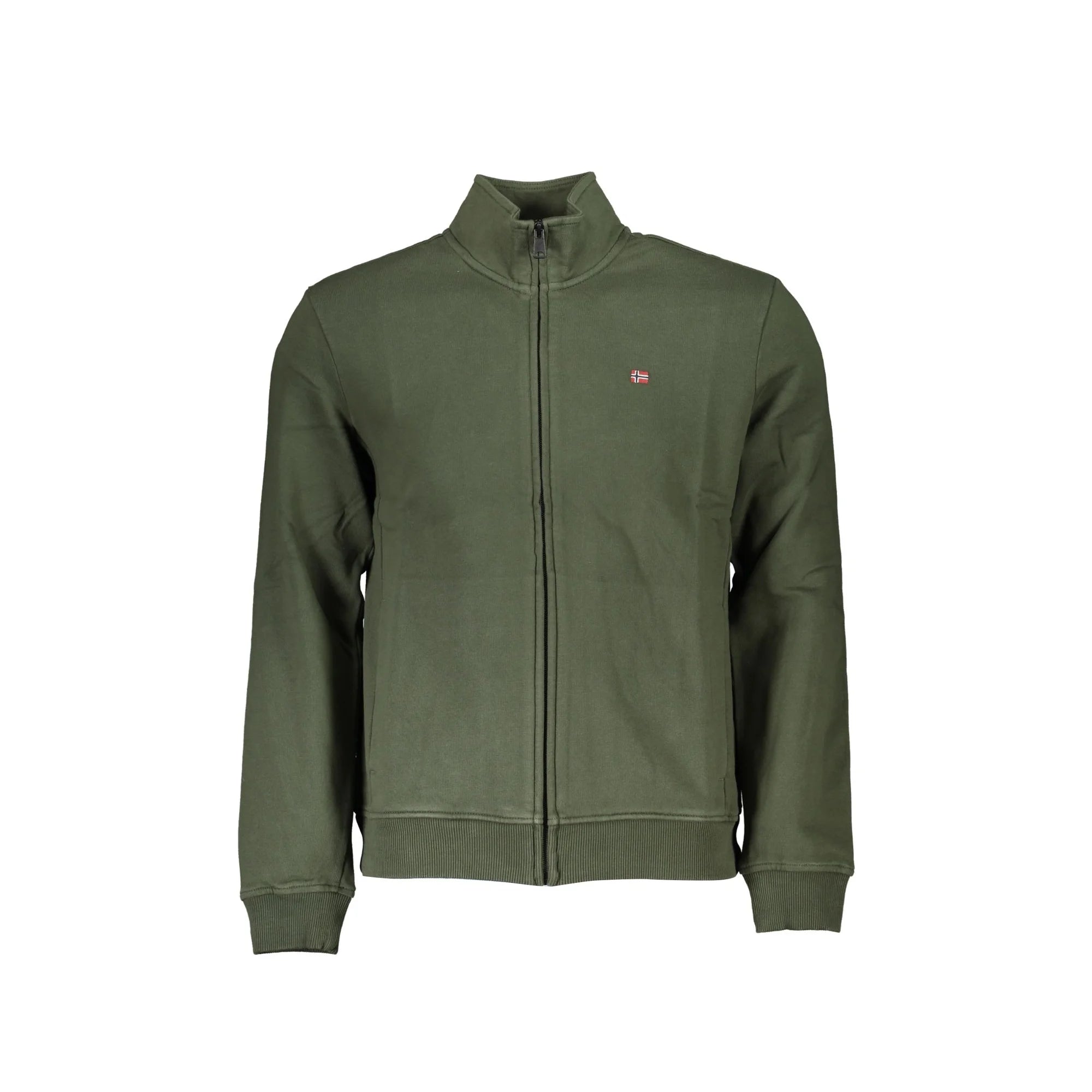 NAPAPIJRI FELPA CON ZIP UOMO VERDE