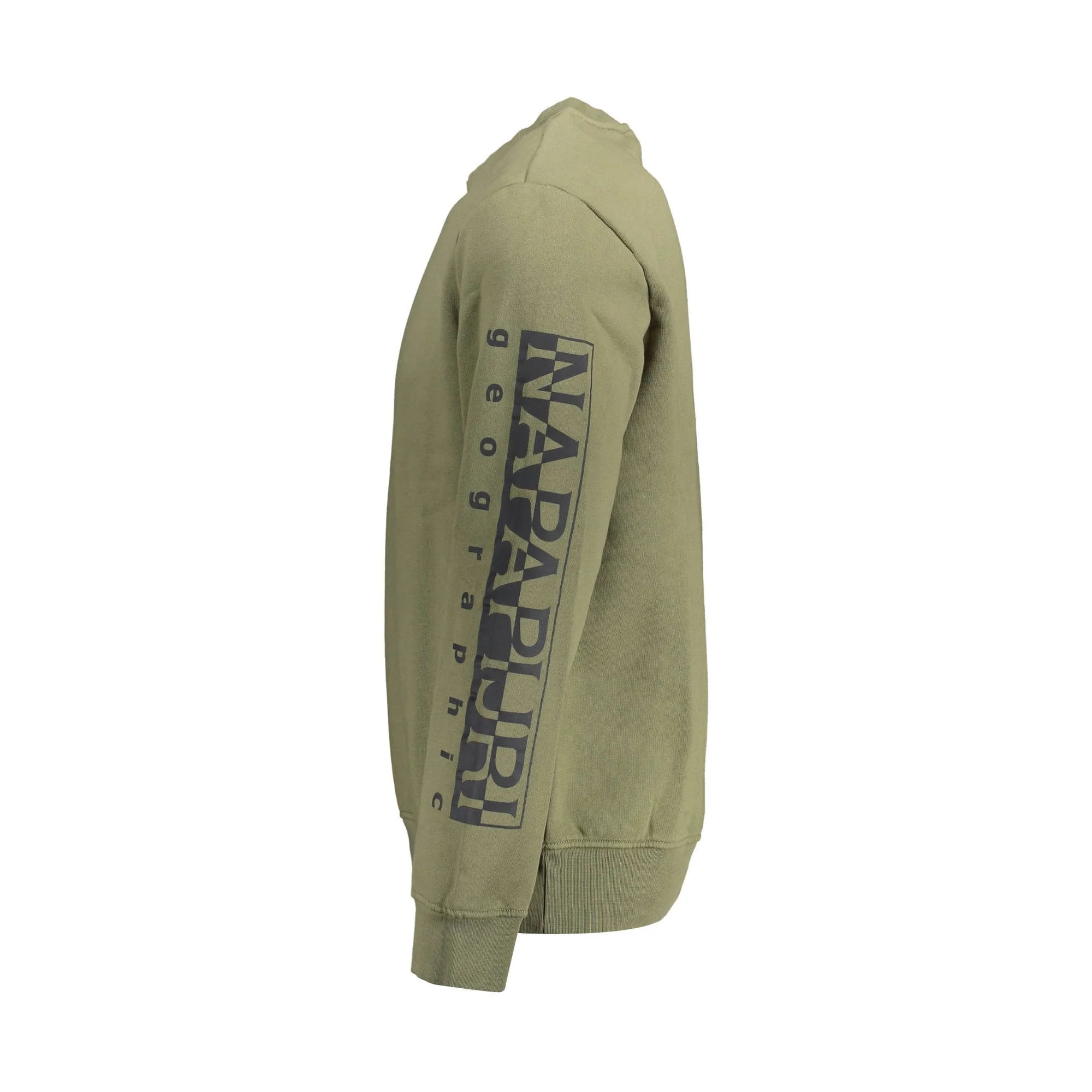 Napapijri Felpa Maniche Lunghe Uomo Verde Stampa Logo Felpe - vista 3