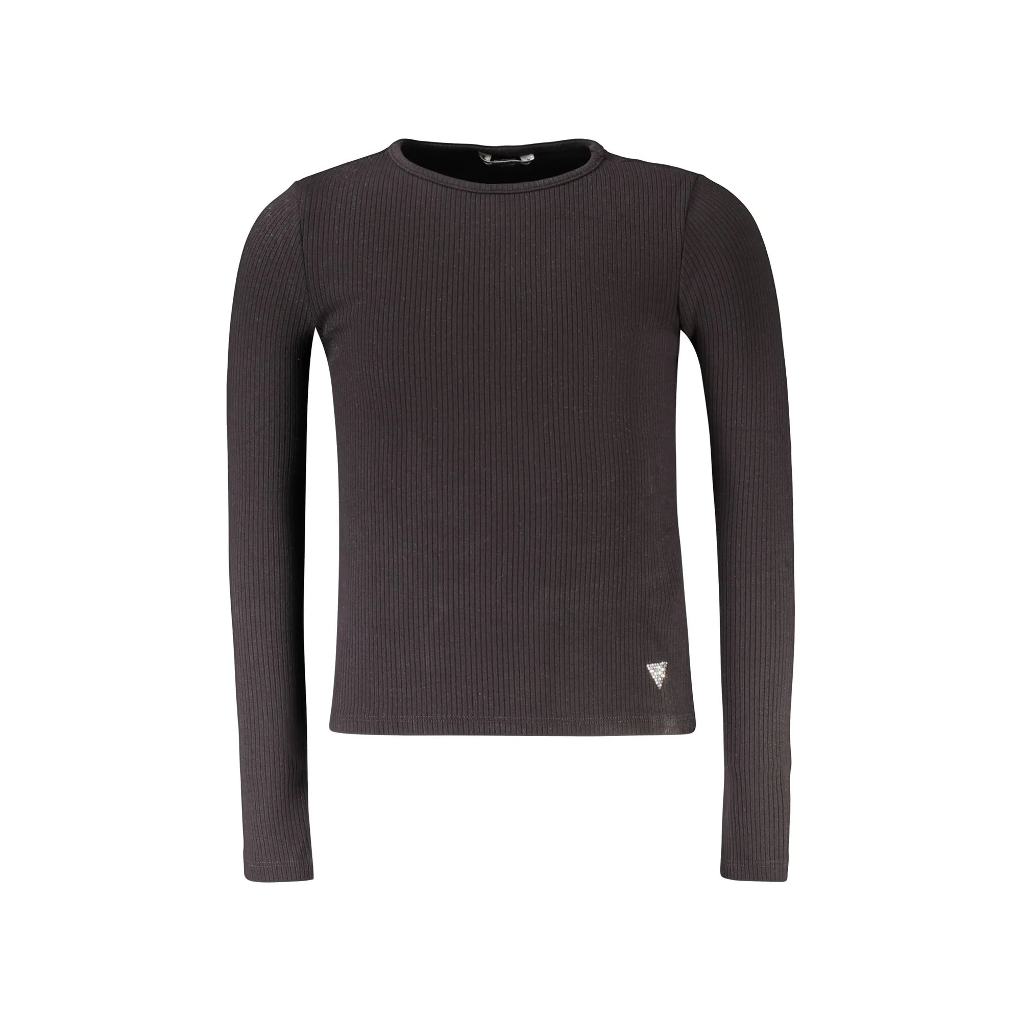GUESS JEANS T-SHIRT MANICHE LUNGHE BAMBINA NERO