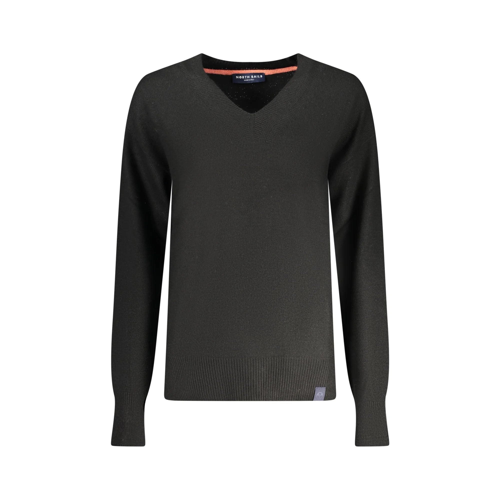 North Sails Maglione Donna Nero Dettagli a Contrasto Logo Maglie - foto prodotto