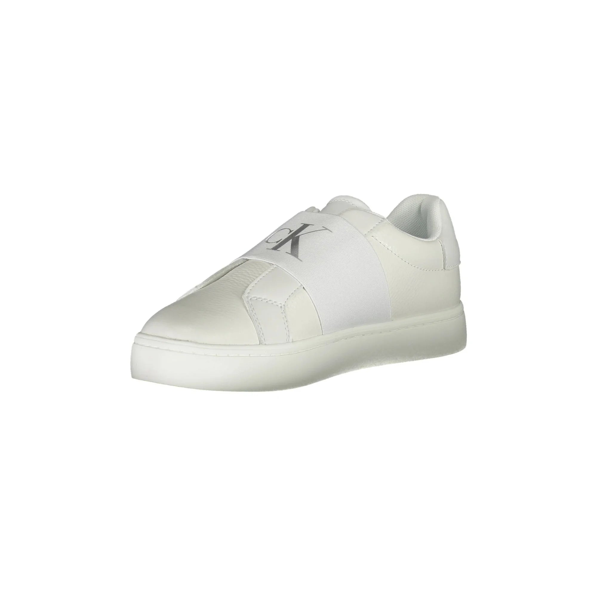 CALVIN KLEIN Scarpe Sneakers Donna Bianche con Lacci e Logo bianco - vista 3