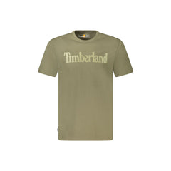Timberland T-Shirt Maniche Corte Uomo Verde Stampa Logo