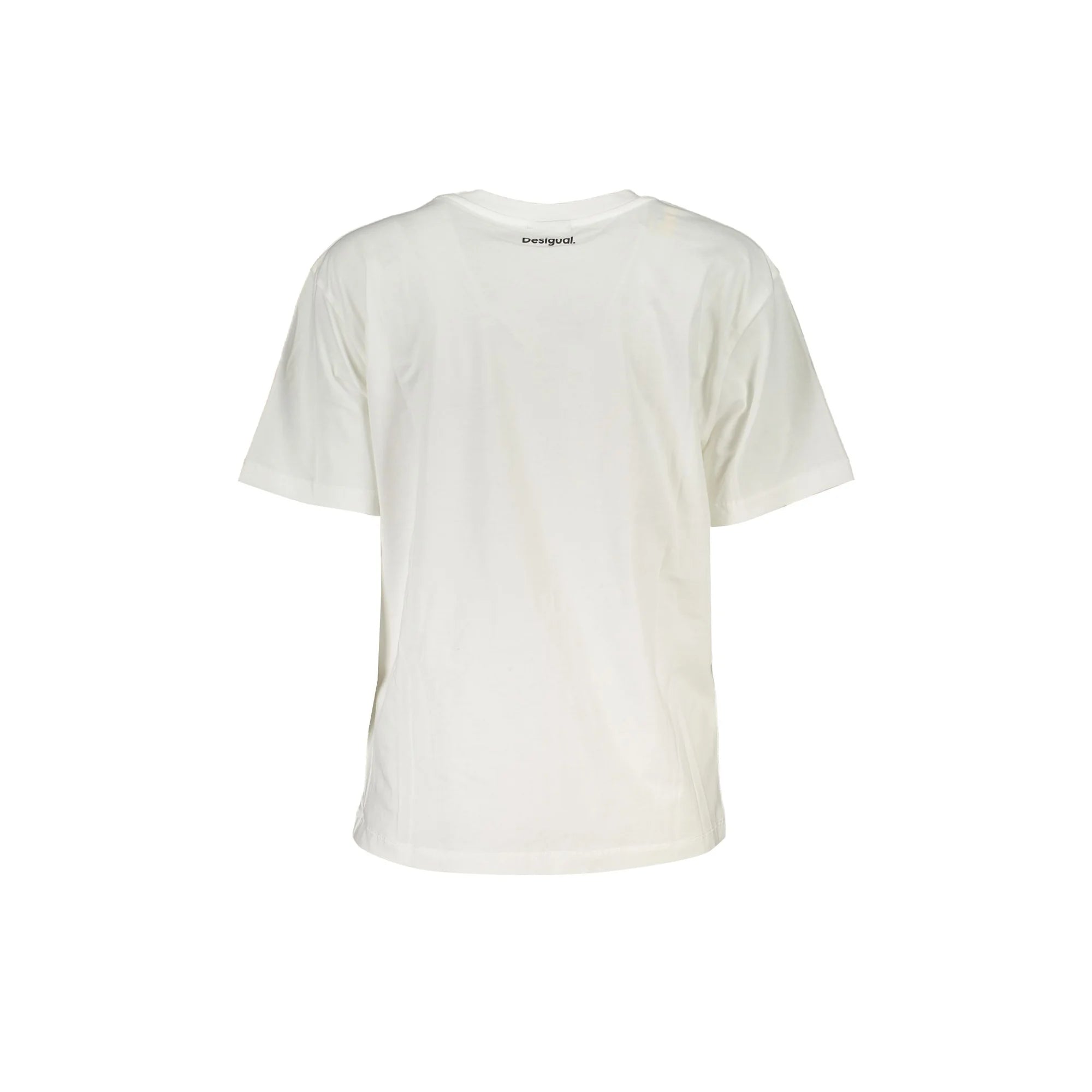 DESIGUAL T-SHIRT MANICHE CORTE DONNA BIANCO