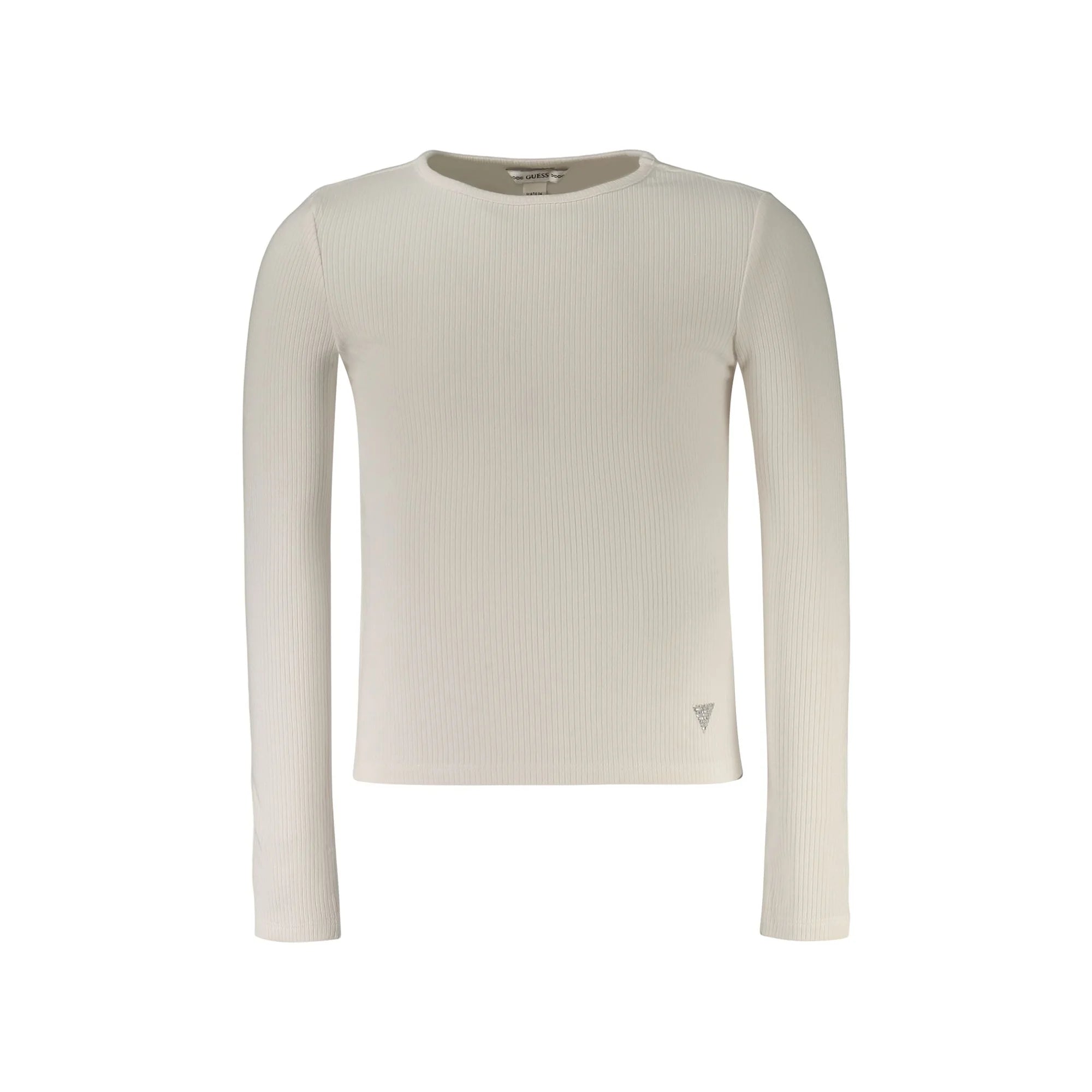 GUESS JEANS T-SHIRT MANICHE LUNGHE BAMBINA BIANCO