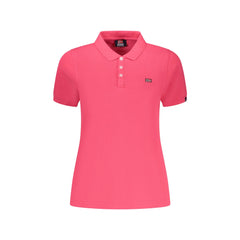 Norway 1963 Polo Maniche Corte Donna Rosa Ricamo