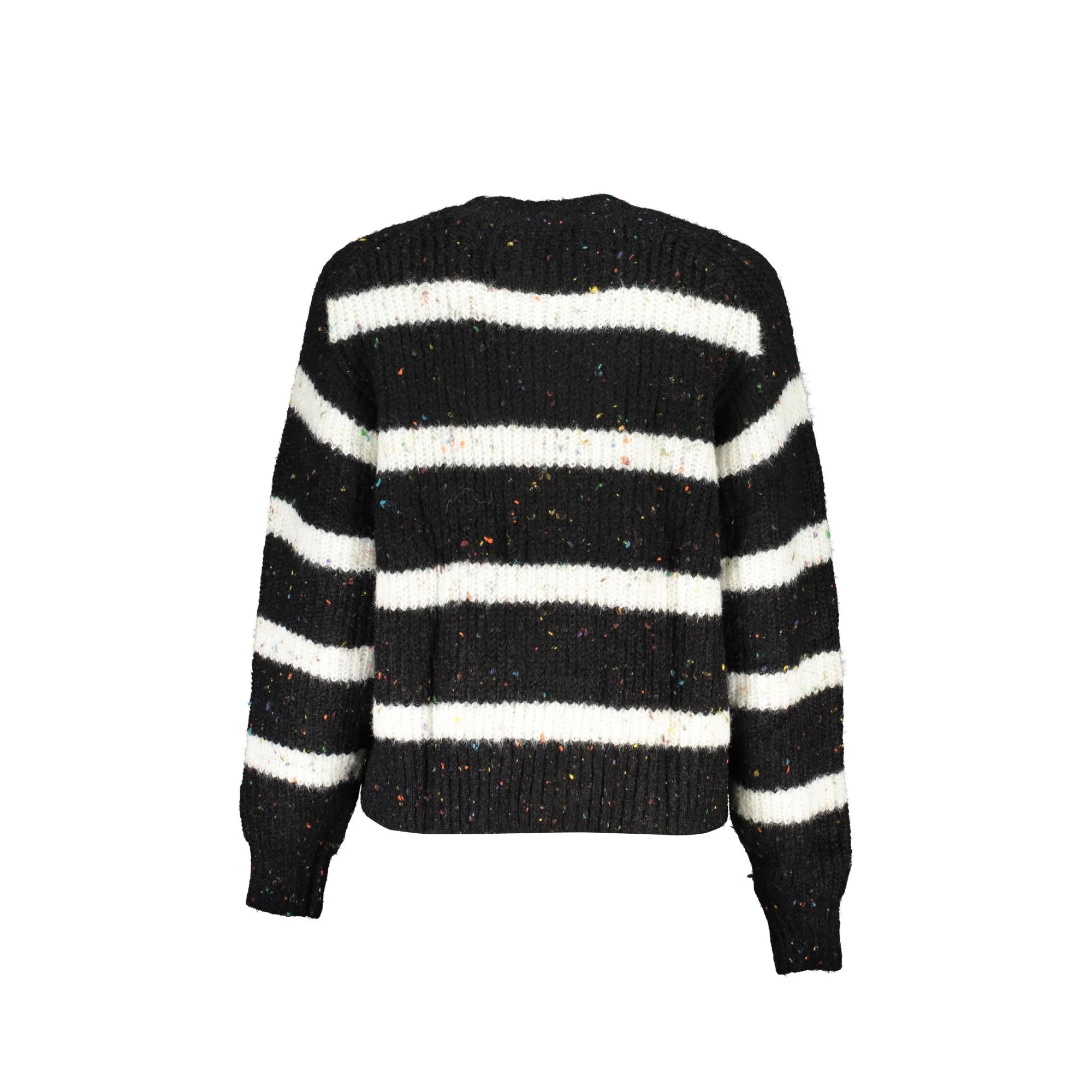 Desigual Maglione Donna Nero a Collo Alto con Dettagli a Contrasto Maglie - vista 2