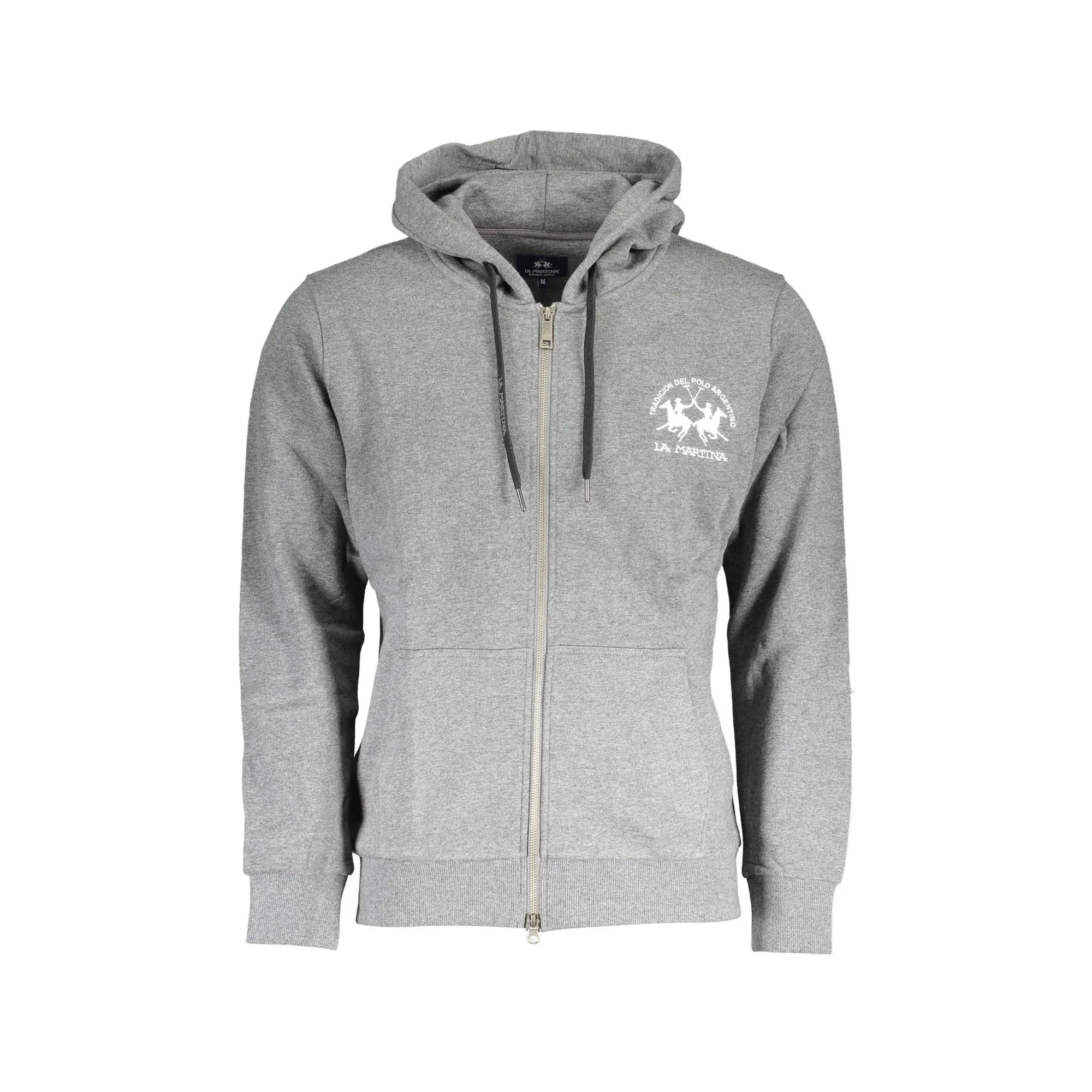 LA MARTINA FELPA CON ZIP UOMO GRIGIO