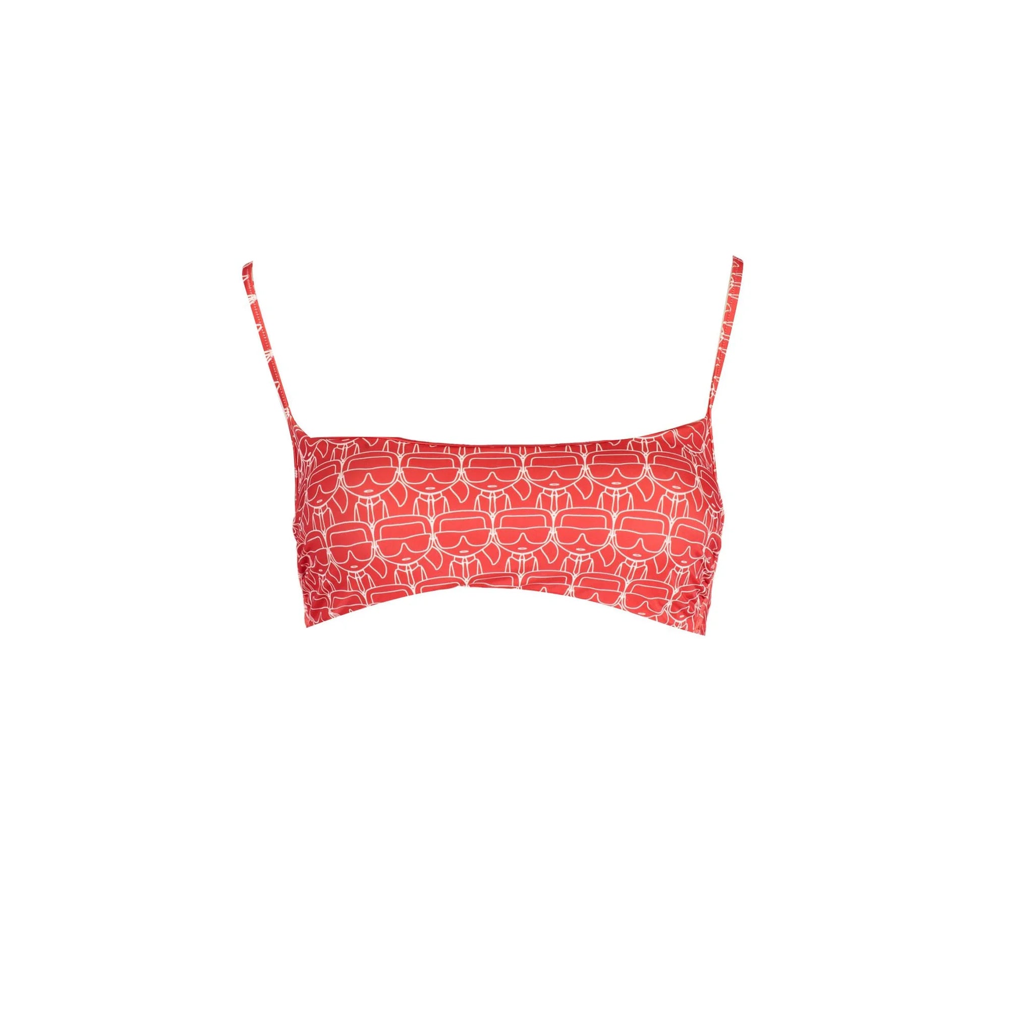 Karl Lagerfeld Beachwear Costume Mare Donna Rosso Imbottitura Removibile Logo - foto prodotto