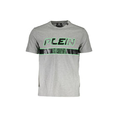 Plein Sport T-Shirt Μανίκια Κοντά Ανδρική Γκρι Εκτύπωση