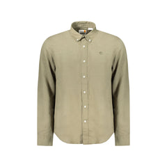 Timberland Camicia Maniche Lunghe Uomo Verde Ricamo