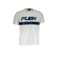 Plein Sport T-Shirt Μανίκια Κοντά Ανδρική Λευκή Εκτύπωση