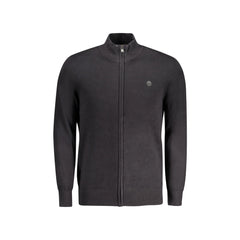 Timberland Maglia Cardigan Uomo Nero Ricamo