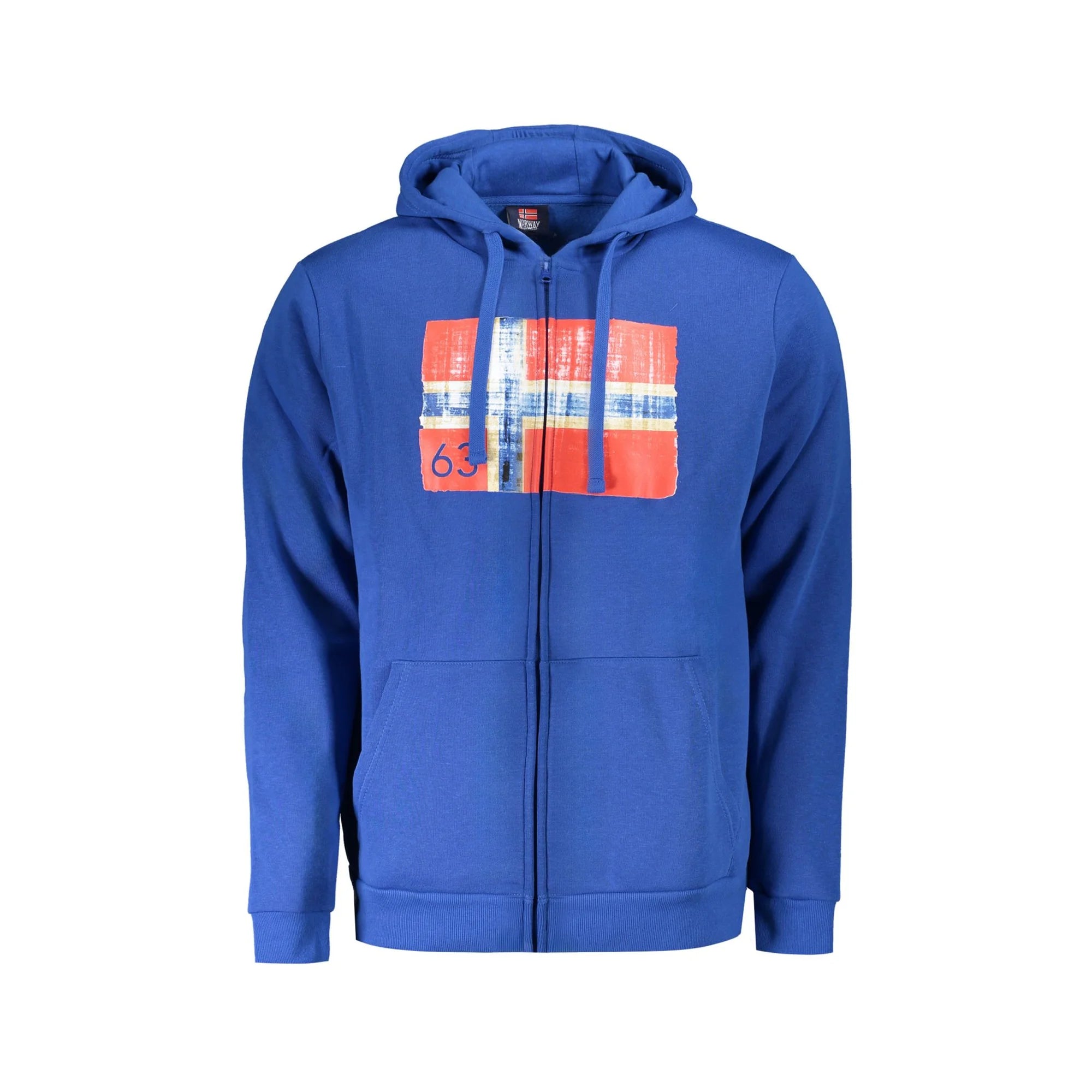 NORWAY 1963 FELPA CON ZIP UOMO BLU