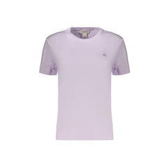 Calvin Klein T-Shirt Manga Curta Mulher Roxo Bordado Logo