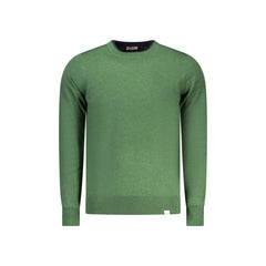 Rifle Maglia Uomo Verde Dettagli a Contrasto Logo