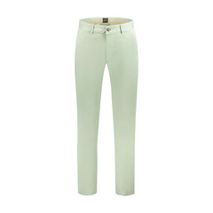 Boss Pantaloni Uomo Verde Slim Fit con Logo