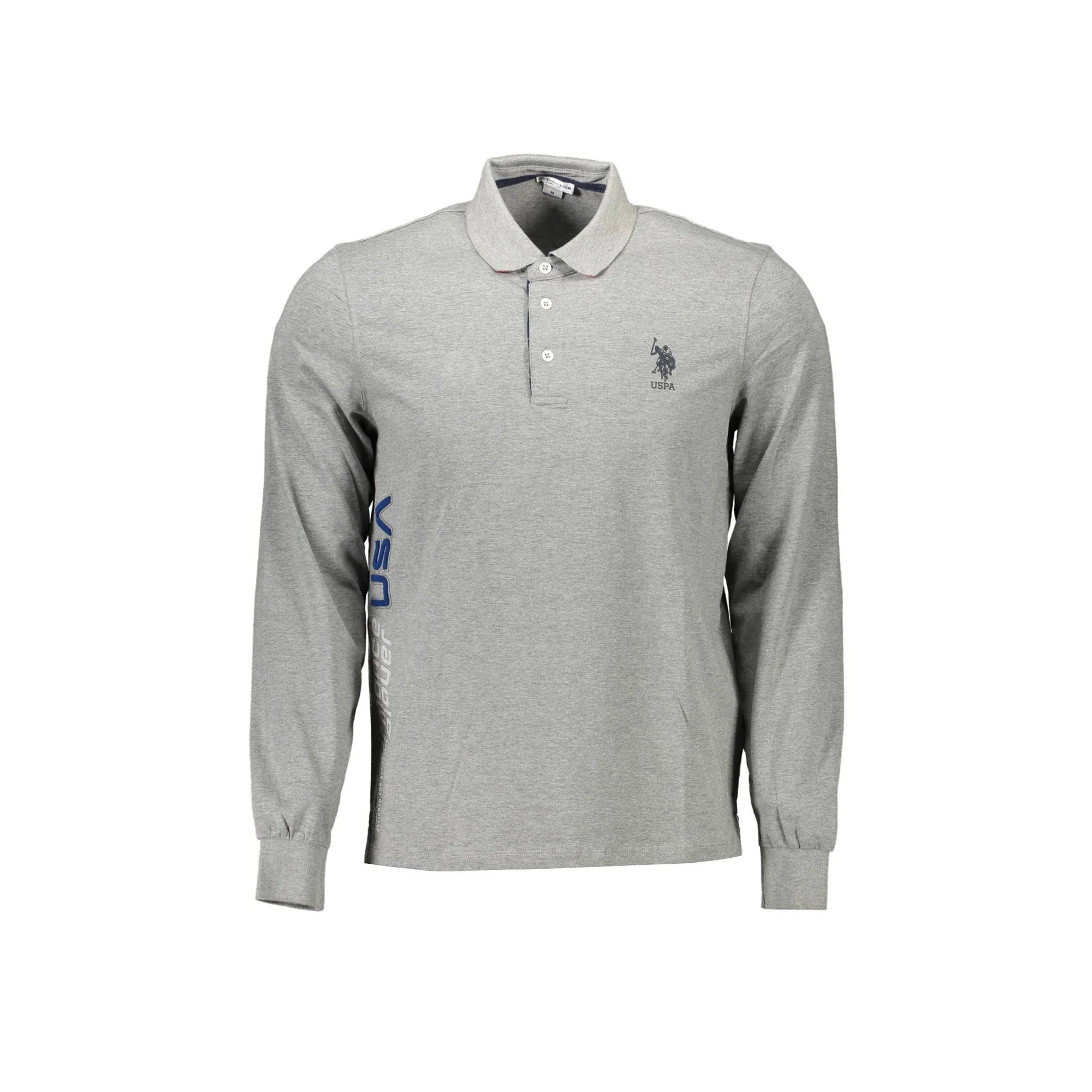 U.S. POLO POLO MANICHE LUNGHE UOMO GRIGIO