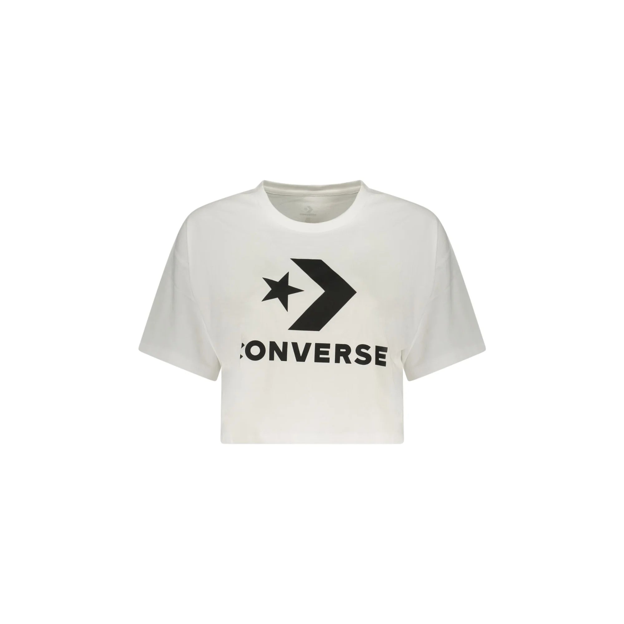 CONVERSE T-SHIRT MANICHE CORTE DONNA BIANCO