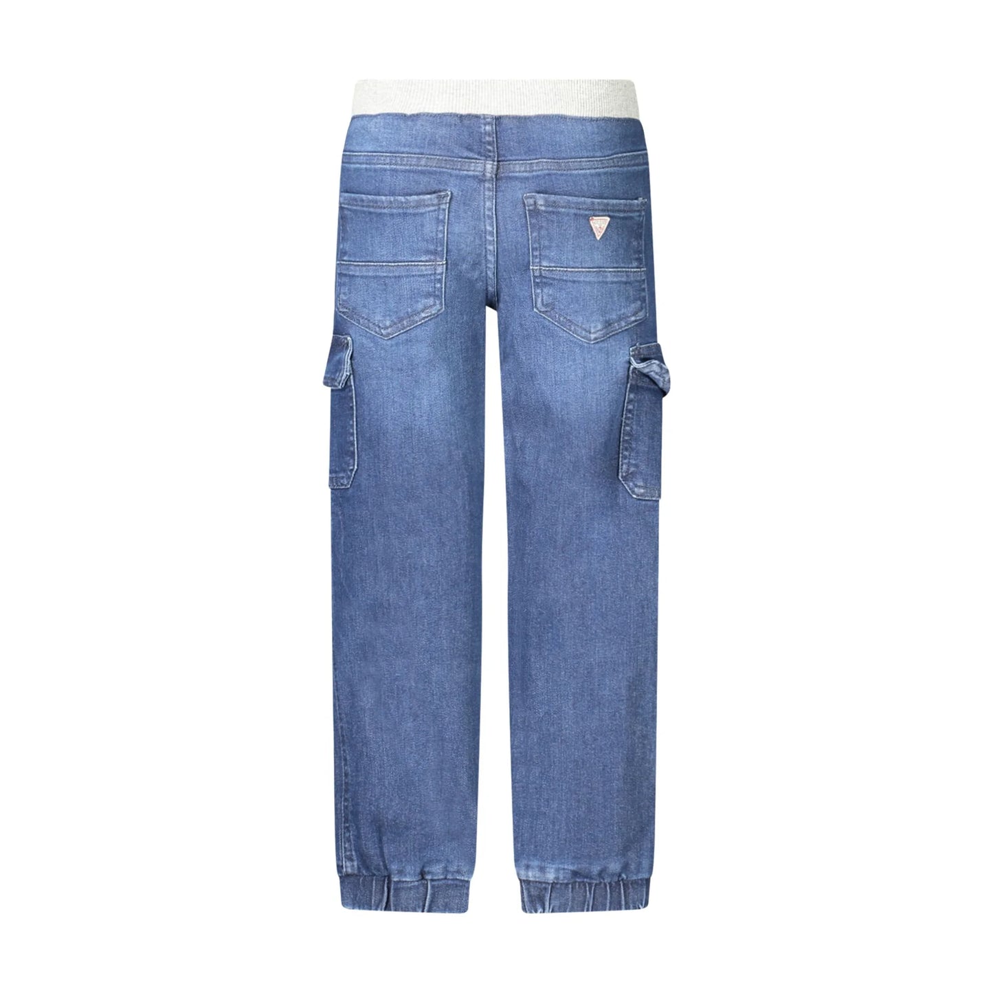 Guess Jeans Bambino Blu Effetto Slavato Logo - vista 2