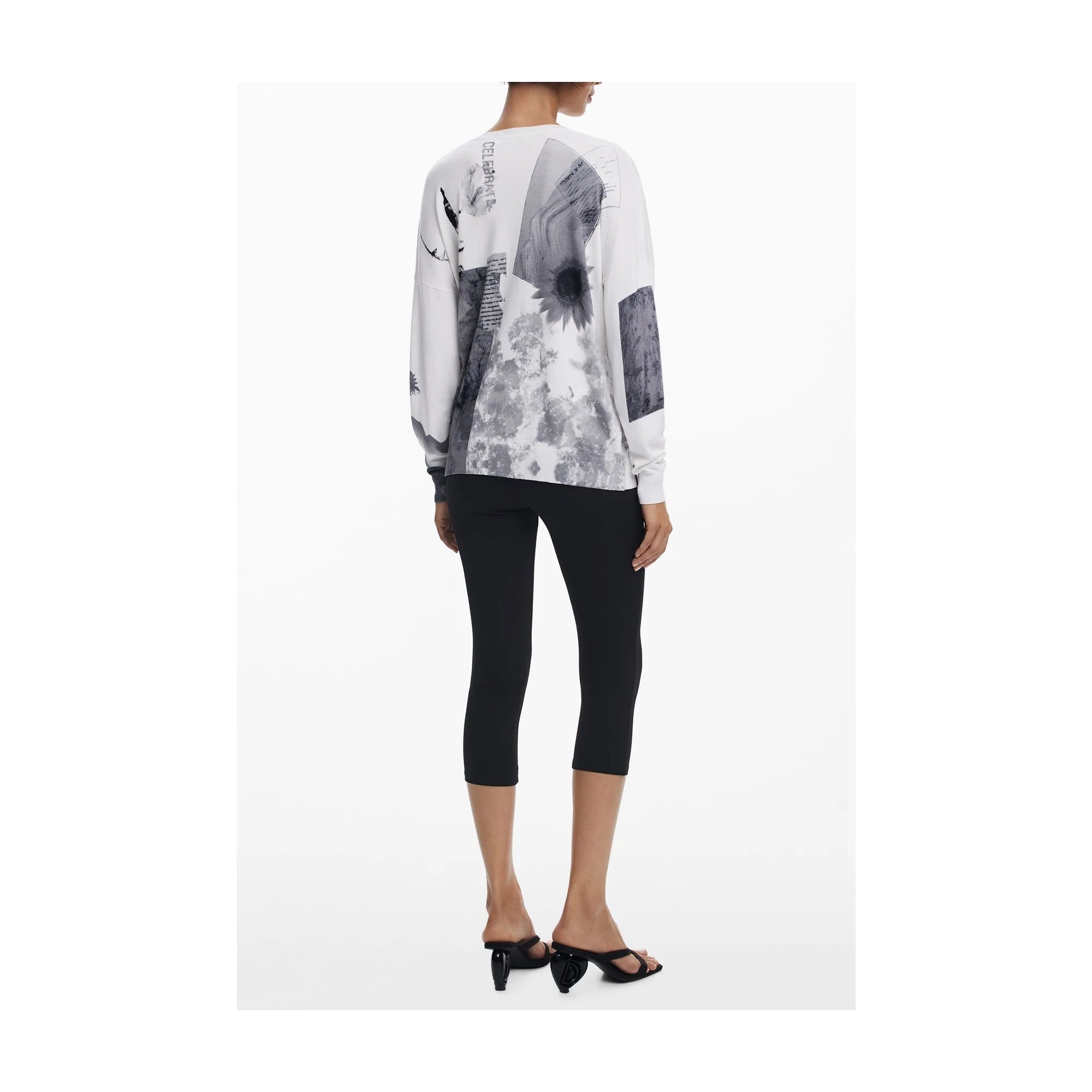 DESIGUAL MAGLIA DONNA BIANCO