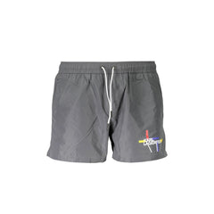 Karl Lagerfeld Beachwear Costume Mare Uomo Grigio Stampa Logo