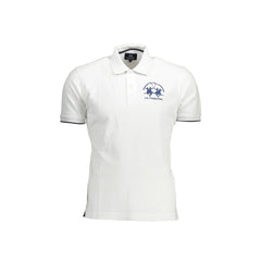 La Martina Polo Manga Curta Homem Branca Bordado