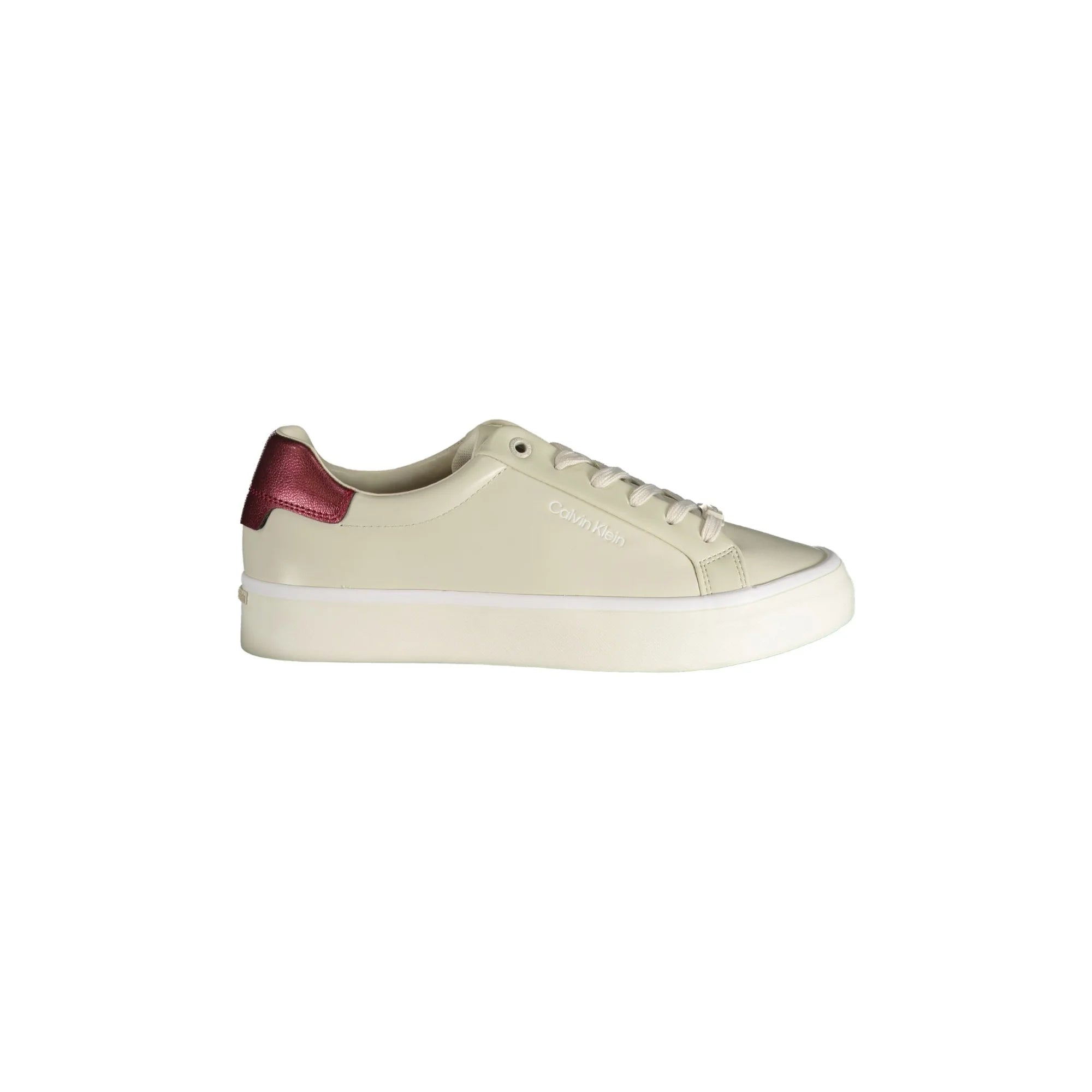 CALVIN KLEIN Scarpe Sneakers Donna Beige con Stampa e Dettagli a Contrasto - foto prodotto