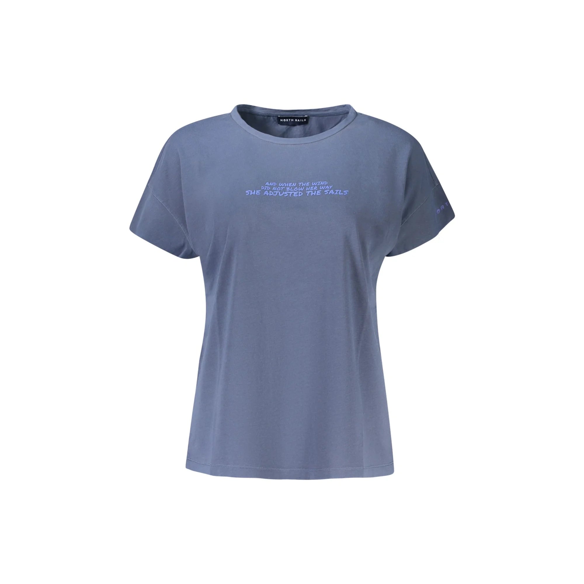 North Sails T-Shirt Maniche Corte Donna Blu Stampa in Rilievo - foto prodotto