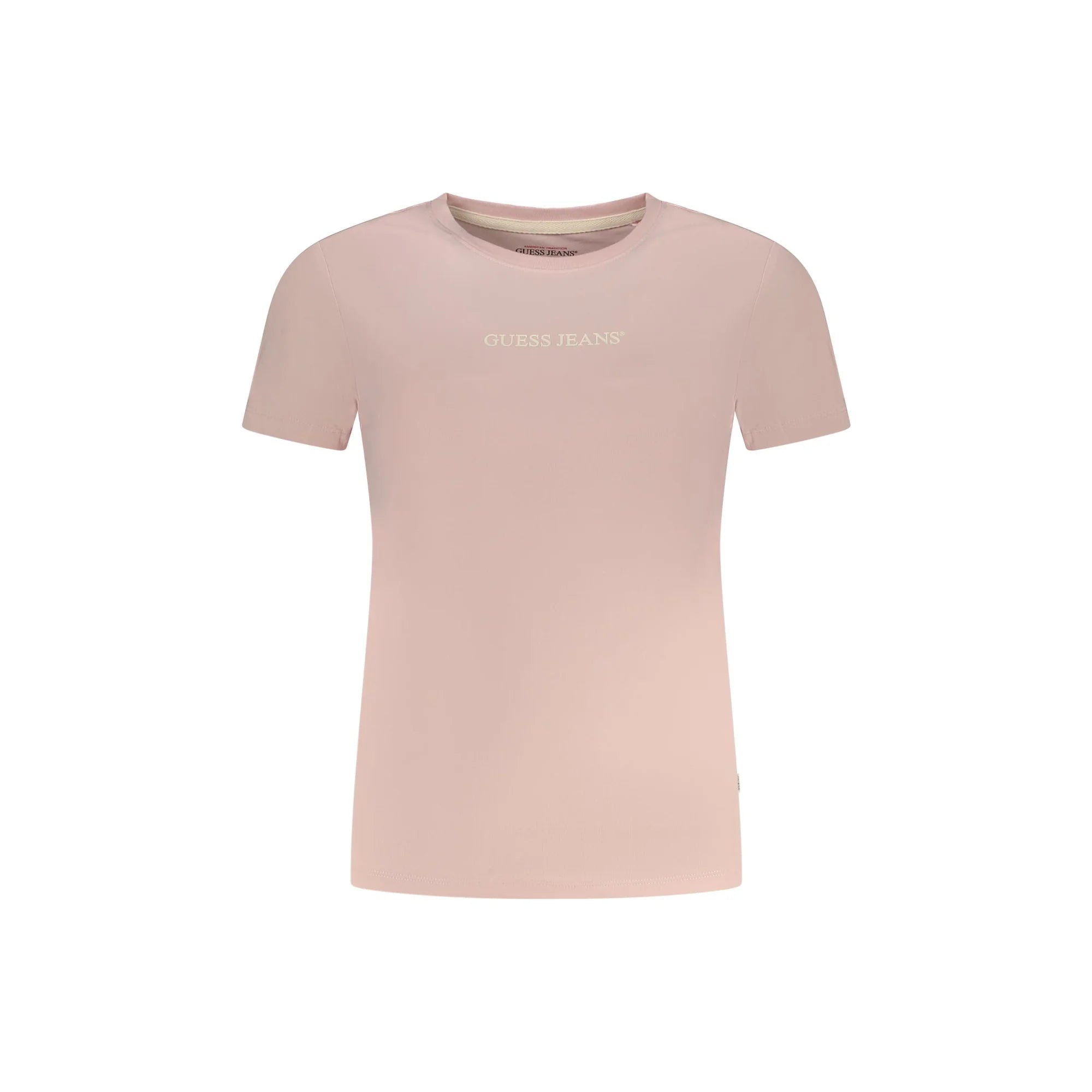 GUESS JEANS T-SHIRT MANICHE CORTE DONNA ROSA