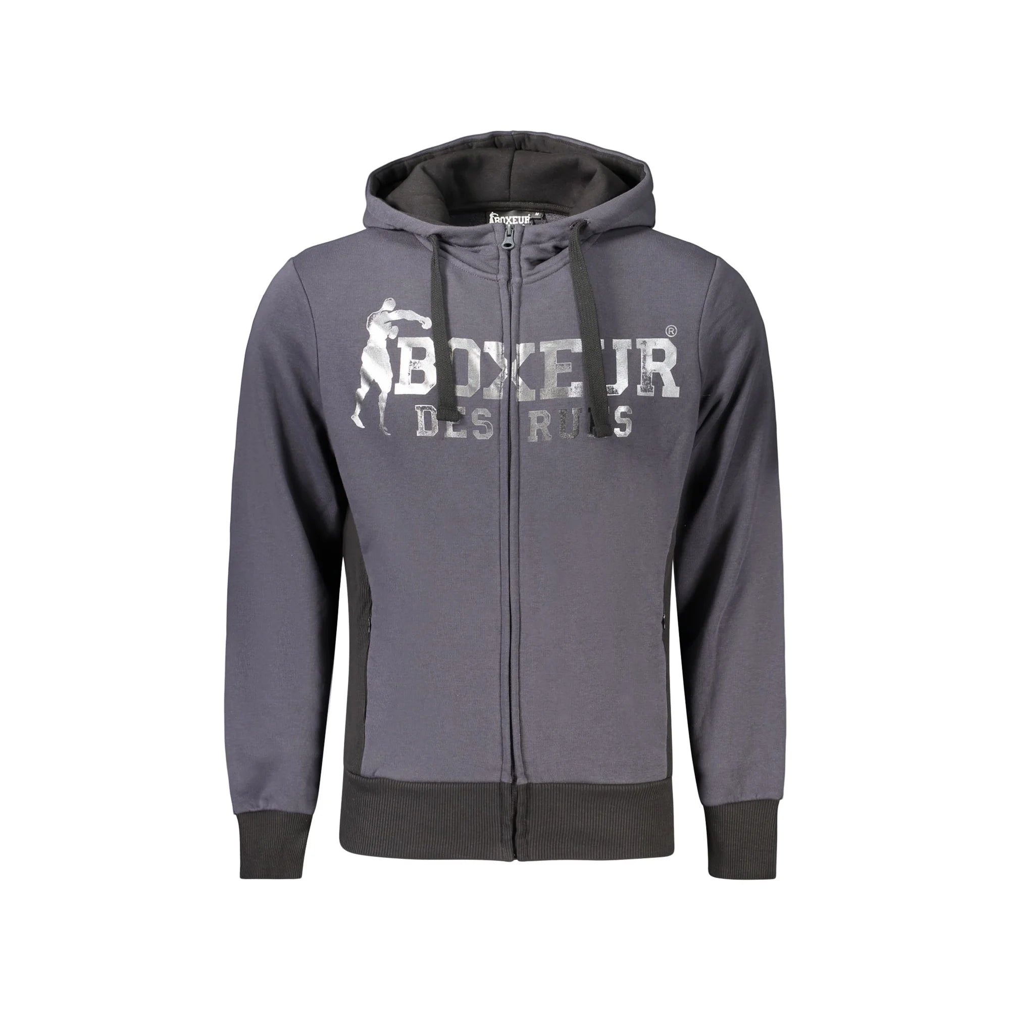 BOXEUR DES RUES FELPA CON ZIP UOMO GRIGIO