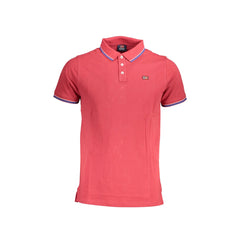 Norway 1963 Polo Maniche Scurte Barbati Rosu Logo