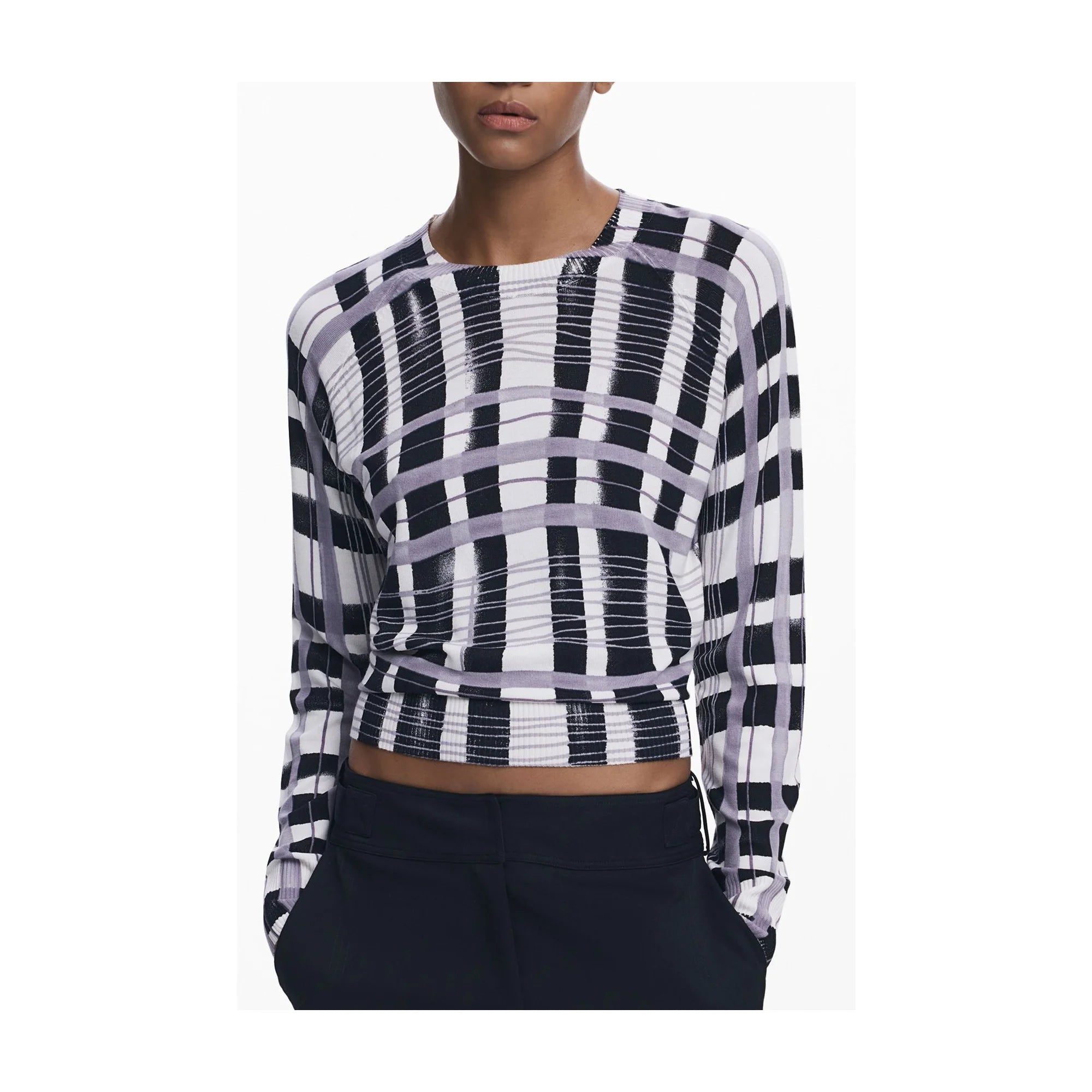 DESIGUAL MAGLIA DONNA BIANCO