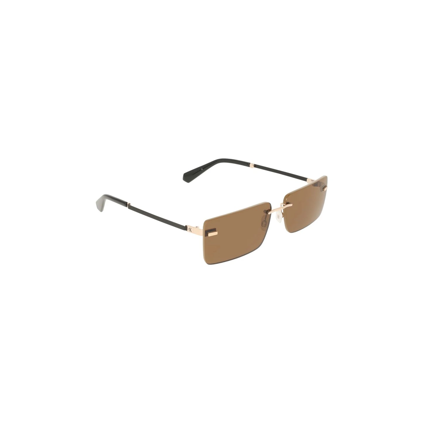 Calvin Klein Occhiali da Sole Donna Beige Lente Rettangolare Logo - vista 3