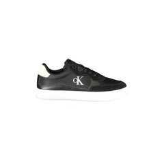 CALVIN KLEIN Sneakers Uomo Nere con Lacci e Dettagli Bianchi