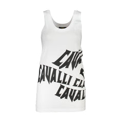 Cavalli Class Débardeur Femme Blanc Imprimé