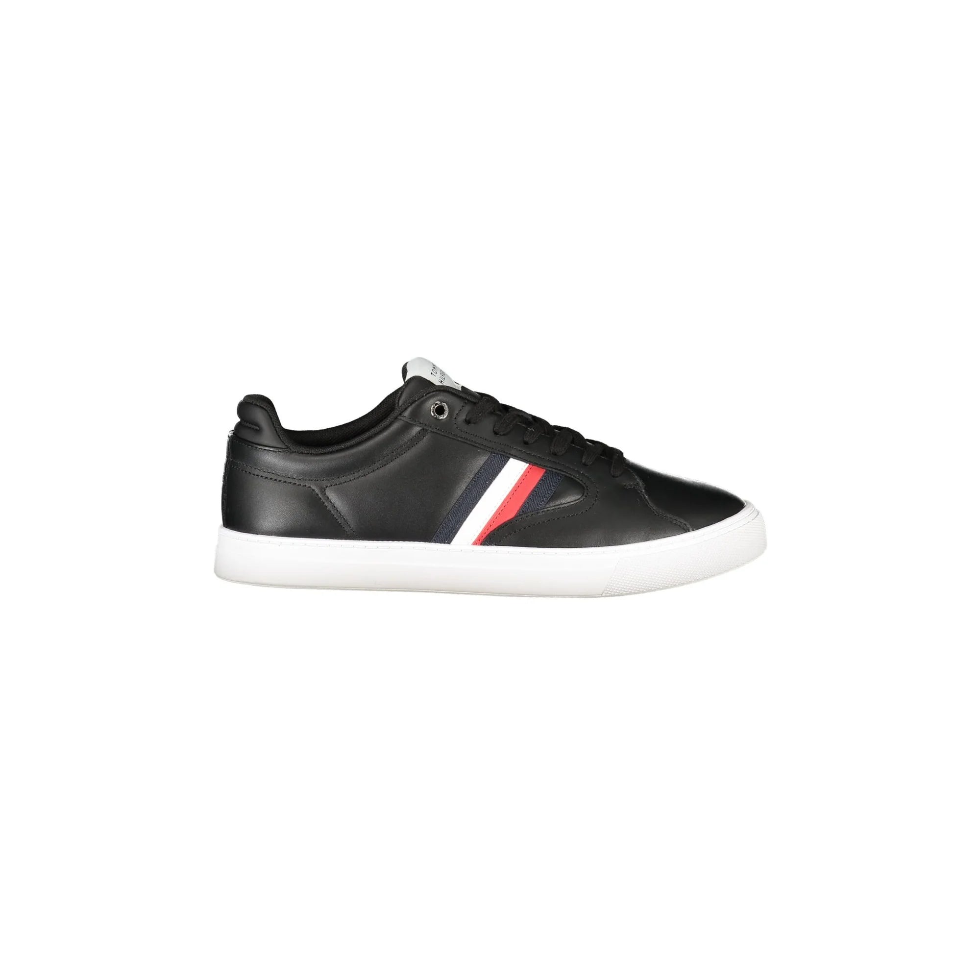 TOMMY HILFIGER Sneakers Uomo Nere con Lacci e Dettagli a Contrasto