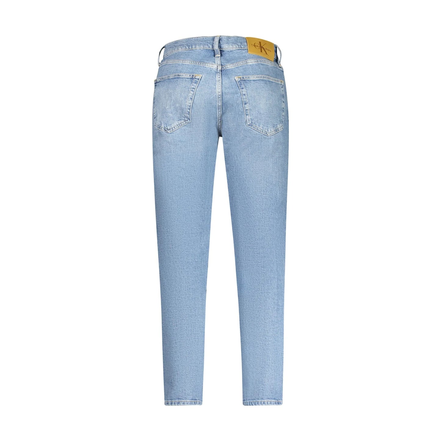 Calvin Klein Jeans Uomo Blu Effetto Slavato Logo - vista 2
