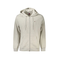 Tommy Hilfiger Felpa Uomo Grigia con Zip Cappuccio Logo