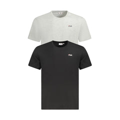 Fila T-Shirt Maniche Corte Uomo Nera Stampa Logo