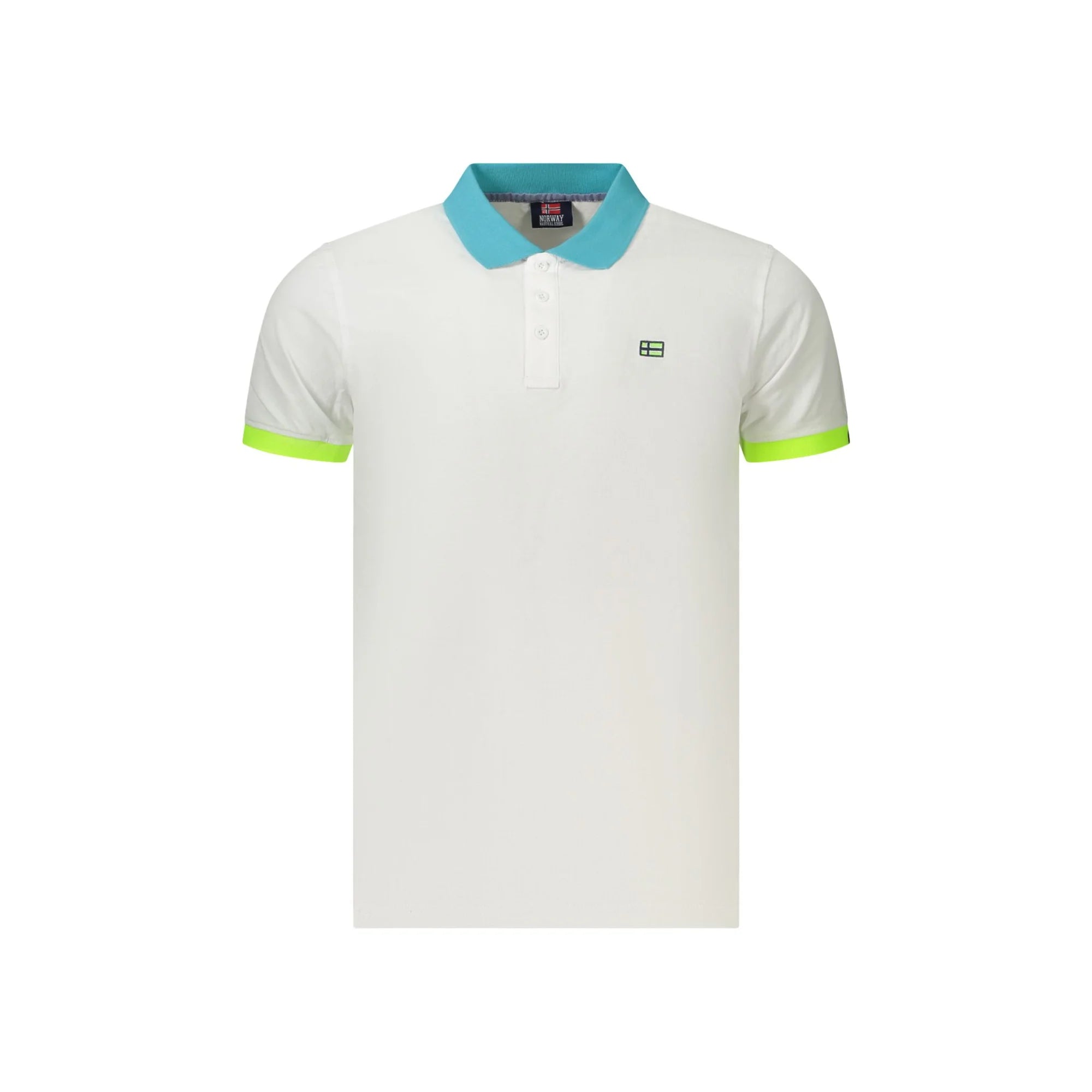 NORWAY 1963 POLO MANICHE CORTE UOMO BIANCO