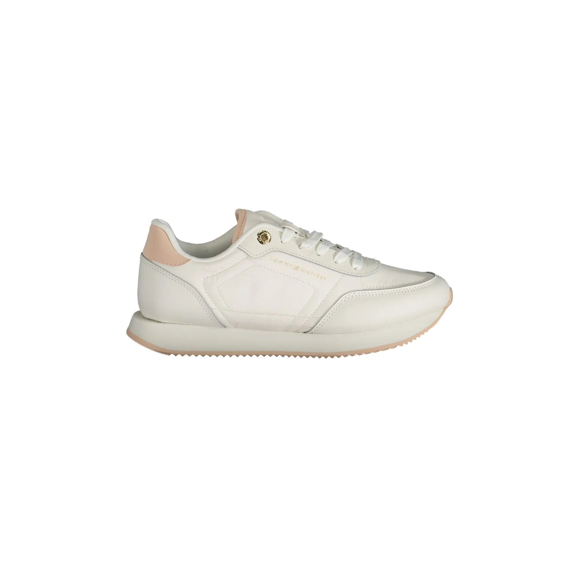 TOMMY HILFIGER Scarpe Sneakers Donna Bianche con Dettagli a Contrasto