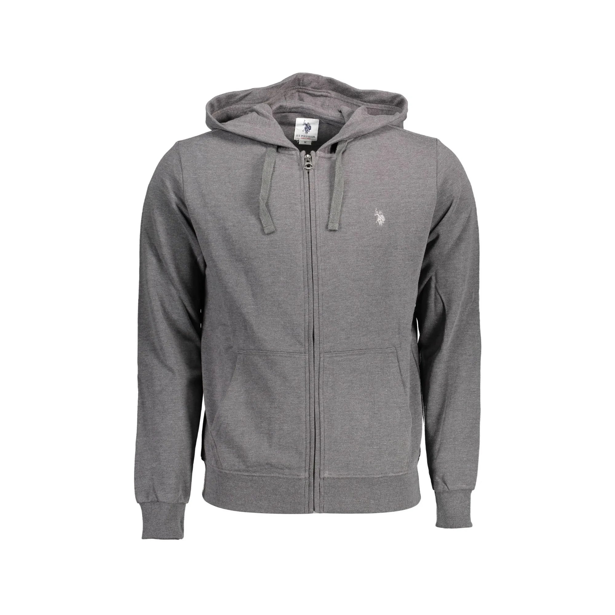 U.S. POLO FELPA CON ZIP UOMO GRIGIO