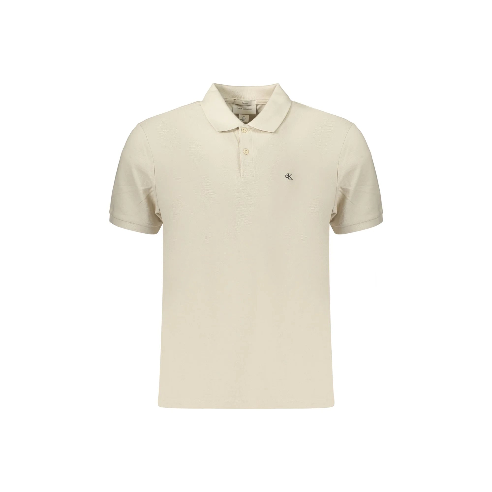 CALVIN KLEIN POLO MANICHE CORTE UOMO BEIGE