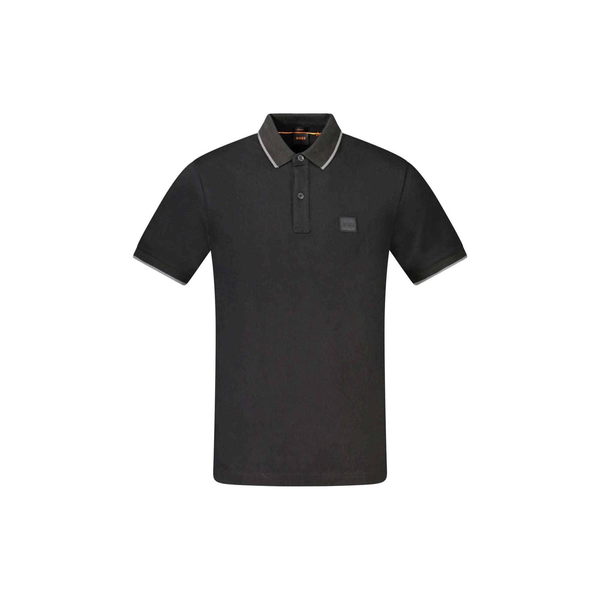 HUGO BOSS POLO MANICHE CORTE UOMO NERO