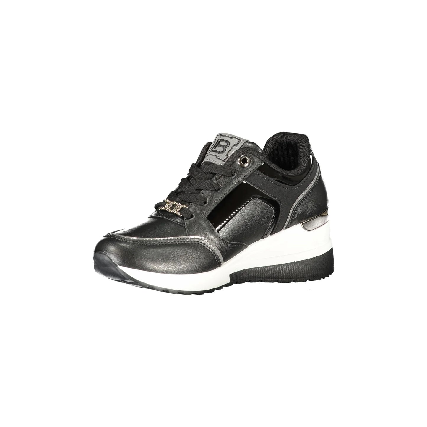 LAURA BIAGIOTTI Sneakers Donna Nere con Lacci, Zip e Plateau 5 cm nero - vista 3
