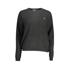 U.S. Polo Camiseta Mujer Negra Bordado