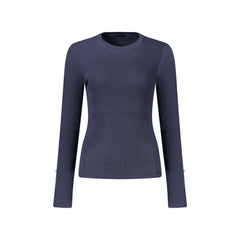 Guess Jeans Maglia Donna Blu Applicazioni Strass