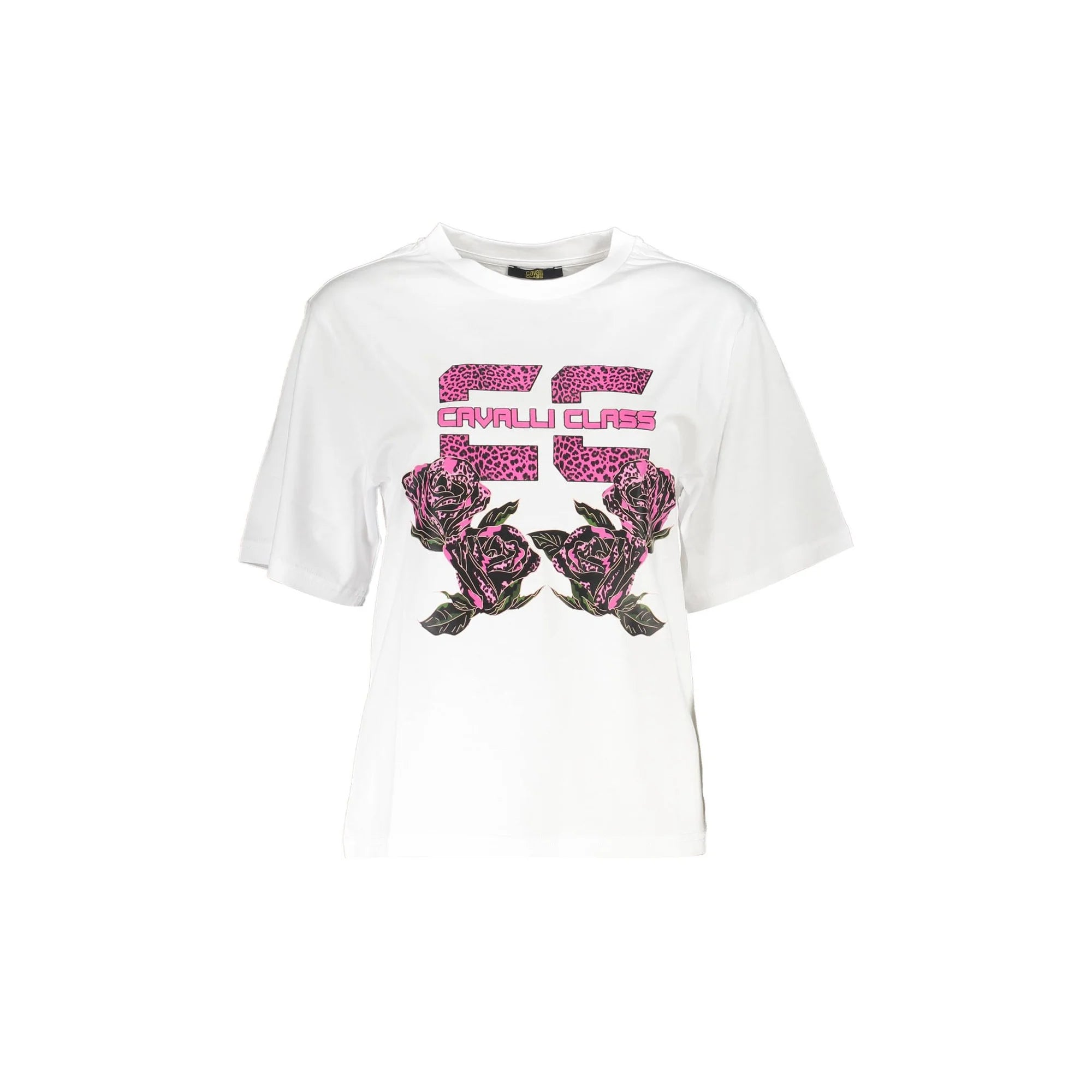 CAVALLI CLASS T-SHIRT MANICHE CORTE DONNA BIANCO